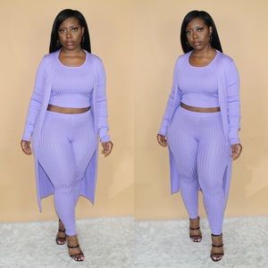 Three Piece Cardigan Set